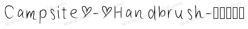 Campsite - Handbrush字体转换